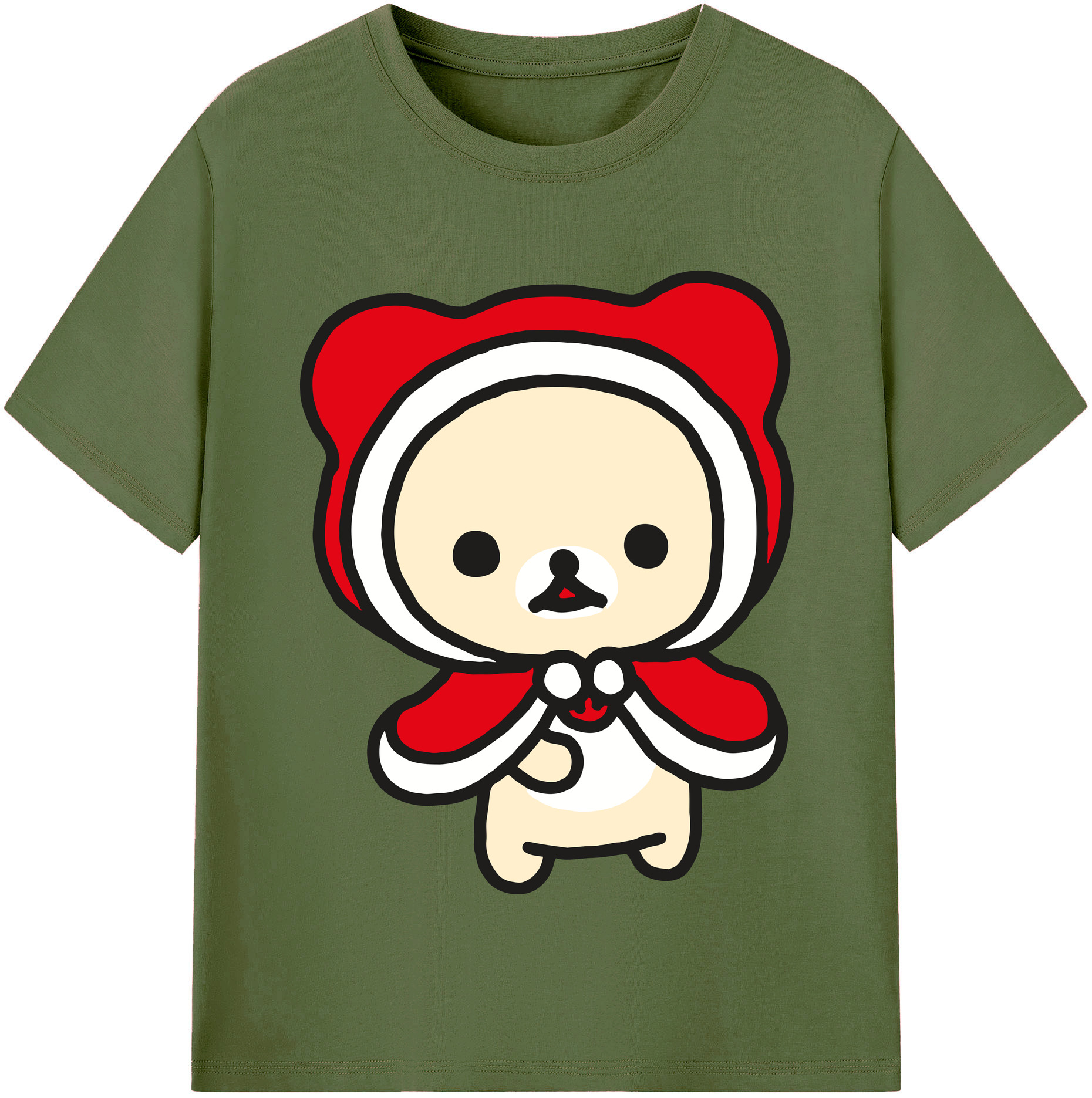 （画像用） リラックマ リラックマ キイロイトリ Rilakkuma Korilakkuma Kiiroitori 綿100％半袖Tシャツ（フロントプリント）